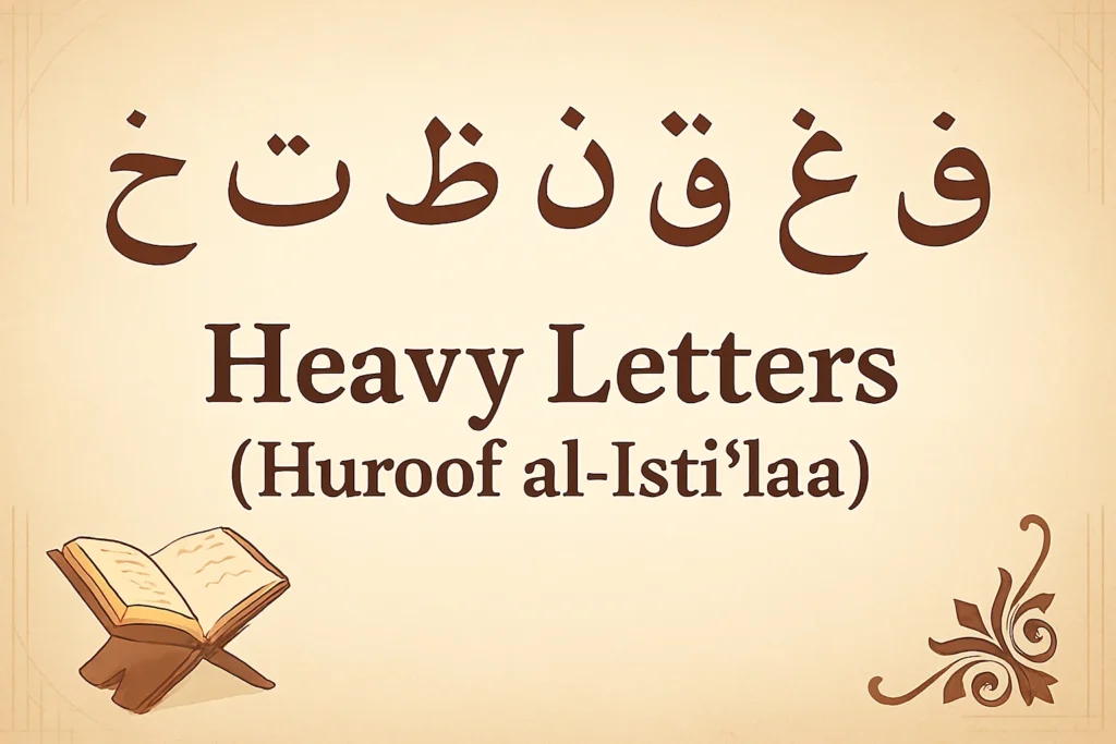 The Rules of Heavy and Light letters in tajweed 1 Heavy Letters (Huroof al-Isti'laa)