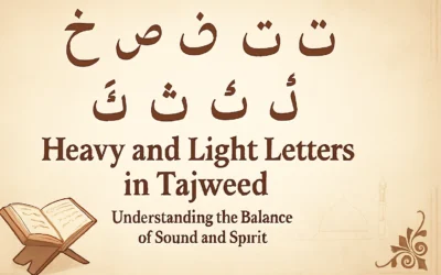 The Rules of Heavy and Light letters in tajweed